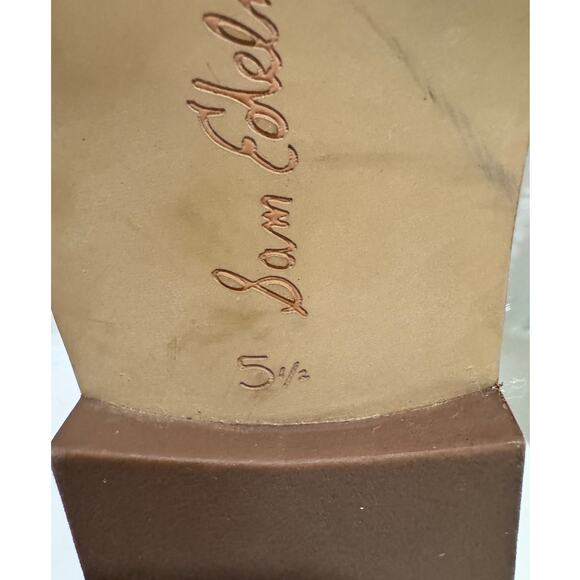 SAM EDELMAN New Briar Pleated White Leather Upper Slide Slide Size 5.5 - Picture 8 of 9